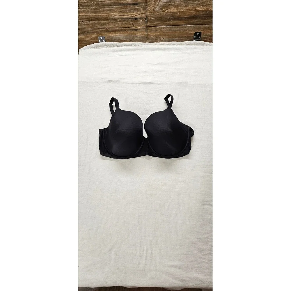 Adore Me Black Underwire Padded T-Shirt Bra 38G Mesh Wings‎ Adjustable Straps